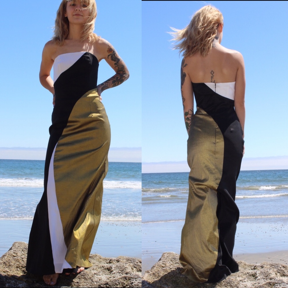 Jessica McClintock Formal Strapless Maxi Gown ⚜️🖤